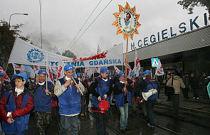 Manifestacja w obronie zakładów Cegielskiego