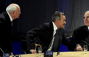 Kohl, Gorbaczow i Bush w Berlinie