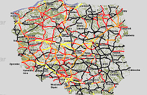 Mapa ryzyka na drogach krajowych w Polsce