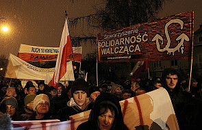 Manifestacja przed domem Jaruzelskiego
