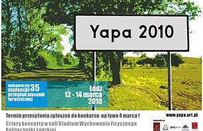 Rusza Przegląd Piosenki Turystycznej Yapa 2010