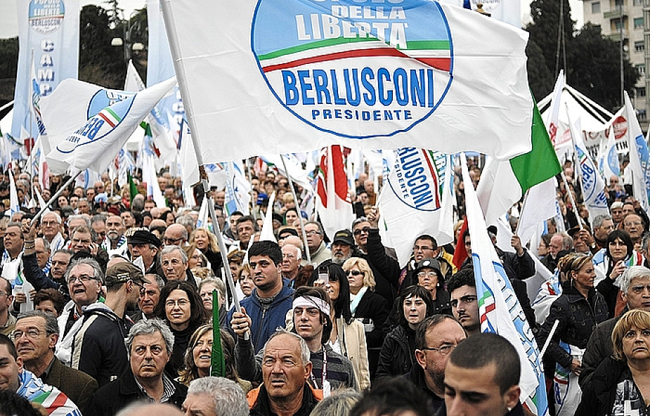 Rzym: Manifestacja zwolenników Berlusconiego