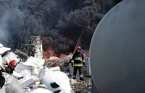 Pożar fabryki styropianu w Wełtyniu