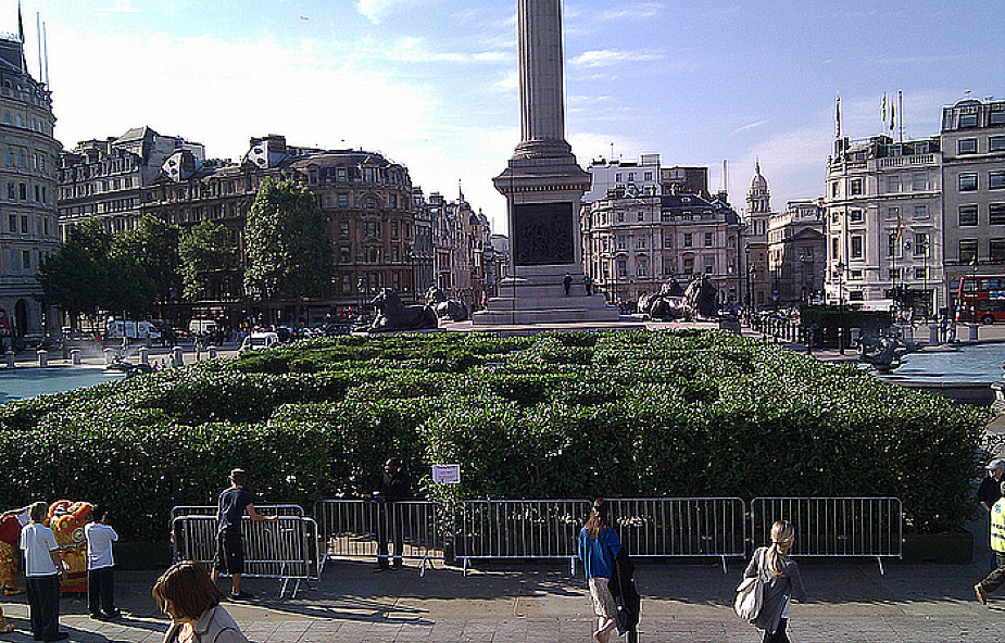 Zielony labirynt kultury na Trafalgar Square