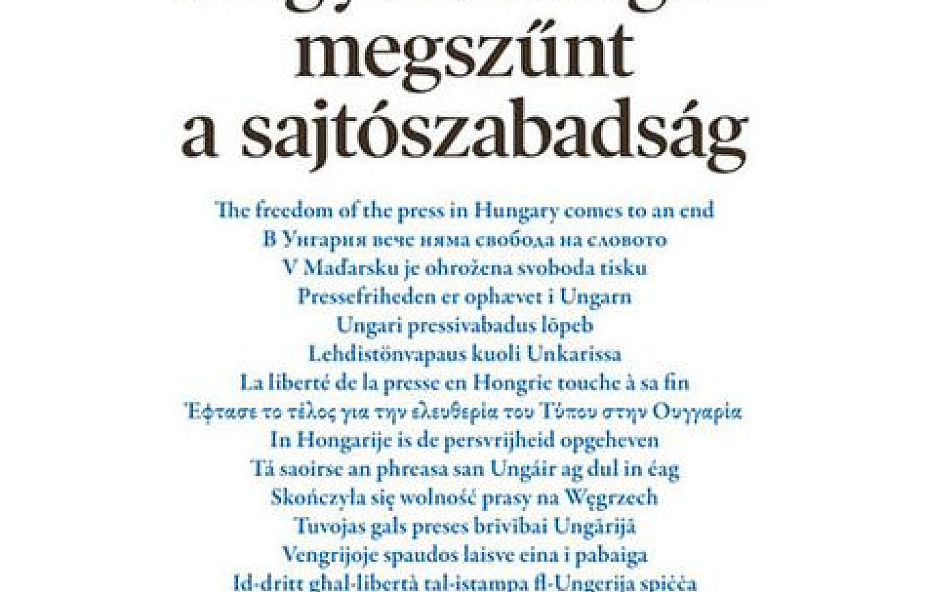 Czy to koniec wolności słowa na Węgrzech?