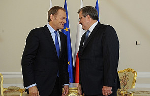 Godzinna rozmowa Tusk-Komorowski w Pałacu
