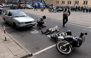 Ratownicy-ochotnicy na motocyklach