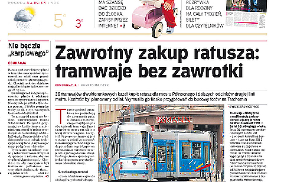 "Życie Warszawy" już tylko dodatkiem do "Rz"