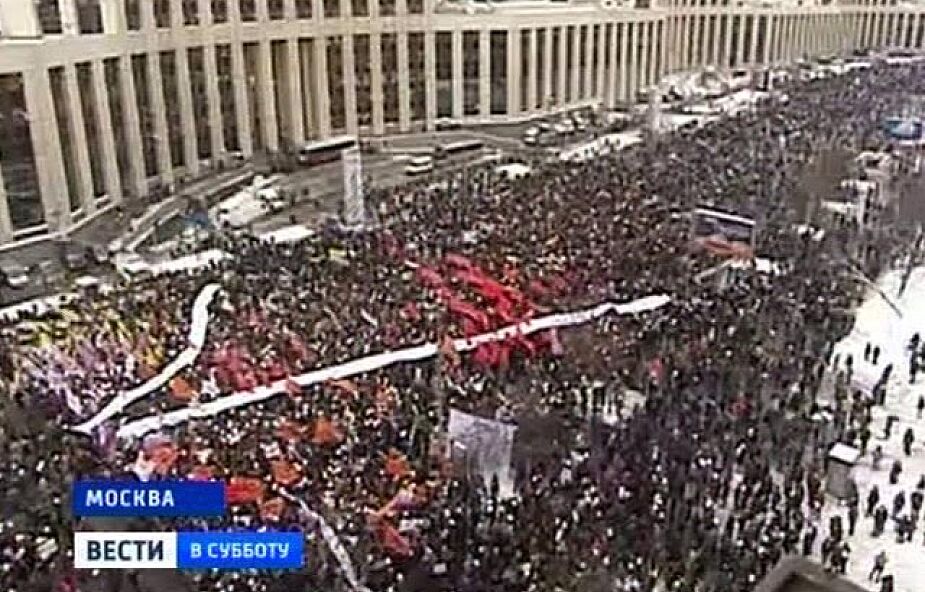 Media: 40 tys. osób demonstruje w Moskwie