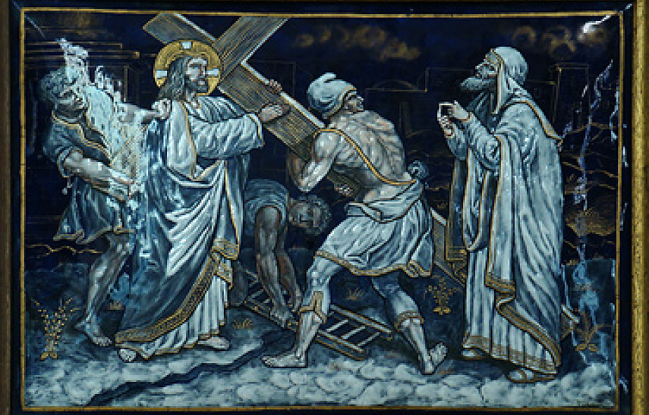 Stacja II - Pan Jezus przyjmuje krzyż
