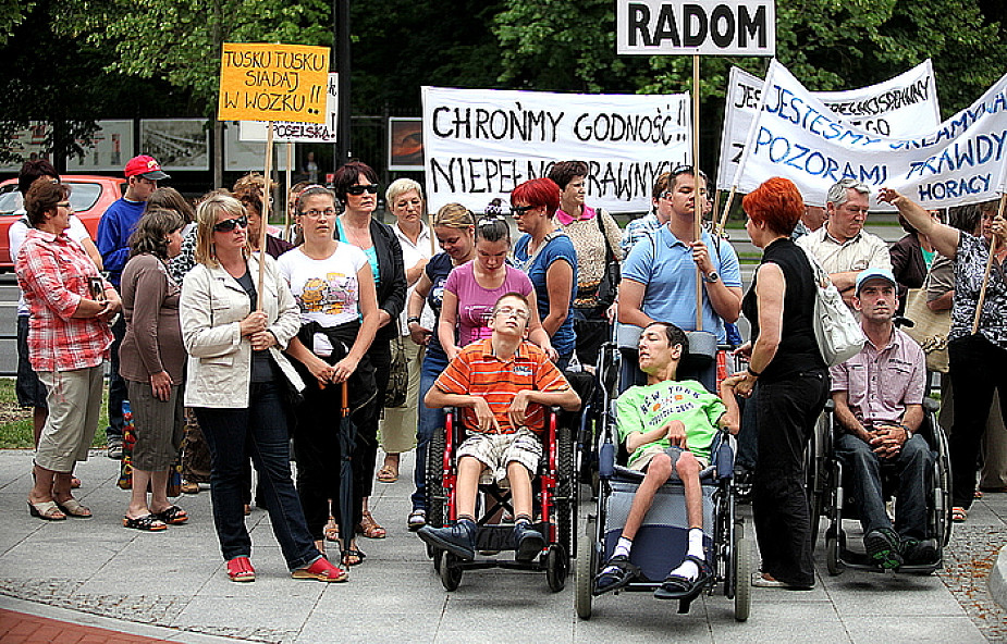 Rodzice niepełnosprawnych dzieci protestują