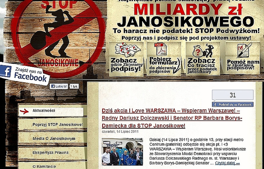 "STOP Janosikowe" - zbieranie podpisów trwa
