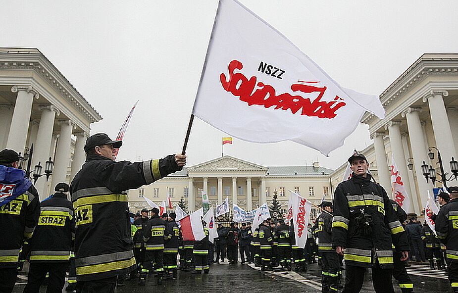 Protest służb mundurowych w Gdańsku