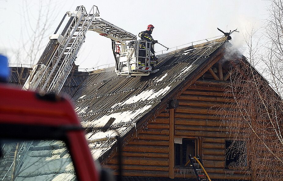 Pożar drewnianej restauracji w Gliwicach