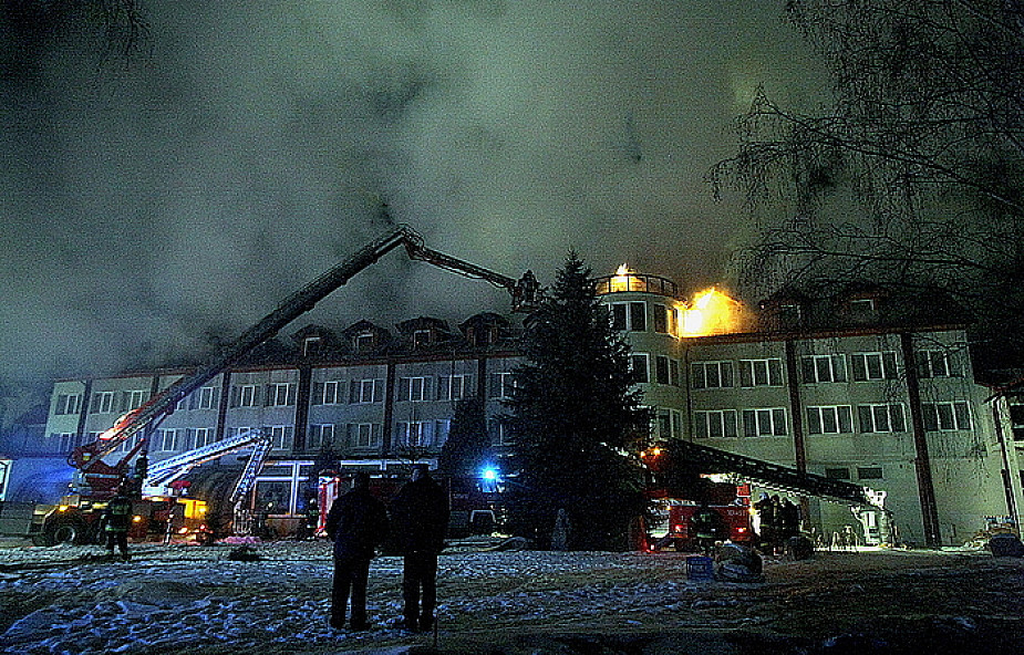 Pożar hotelu "Cztery wiatry" w Chańczy