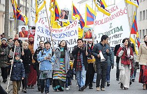 Happening na znak solidarności z Tybetem