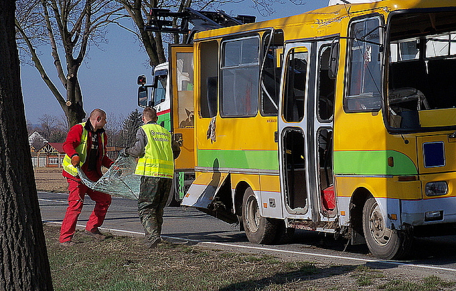 Ścibórz - wypadek autobusu, 12 osób w szpitalu