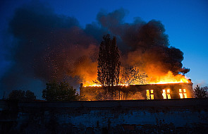 Łódź: palił się budynek dawnego Unionteksu