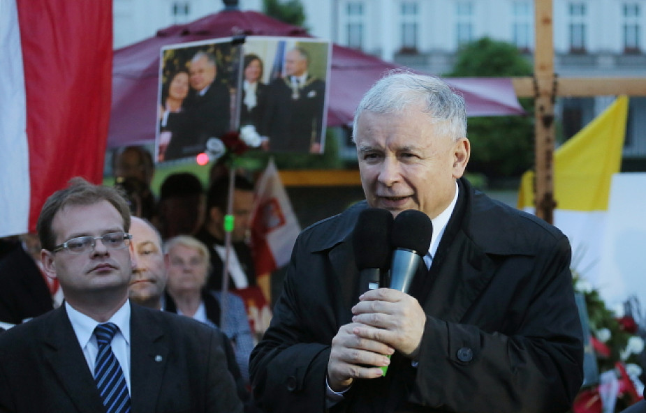 Kaczyński: Tu kiedyś będzie stał na stałe krzyż