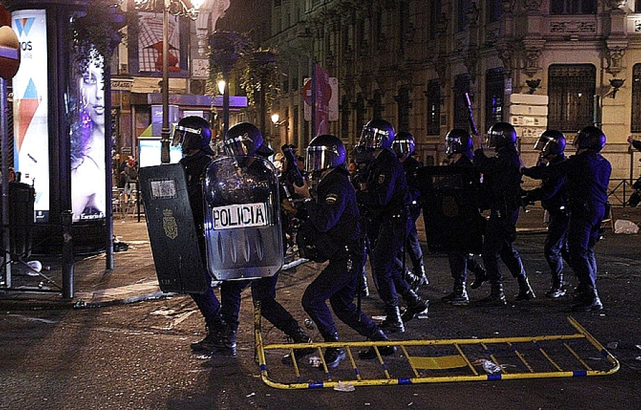 Policja użyła gumowych kul w Madrycie