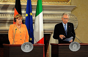 Monti i Merkel zgodnie walczą z kryzysem
