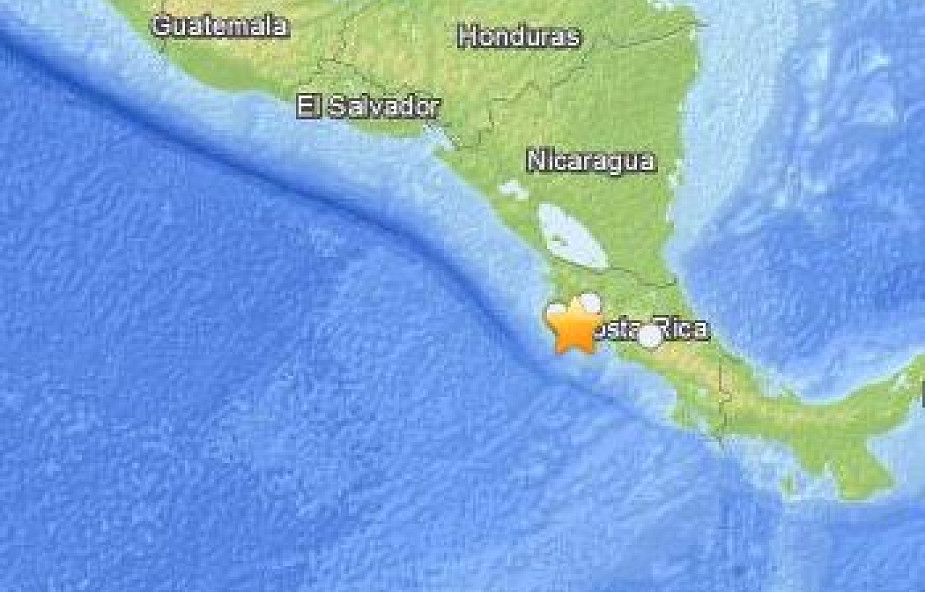 Silne trzęsienie ziemi u wybrzeży Kostaryki