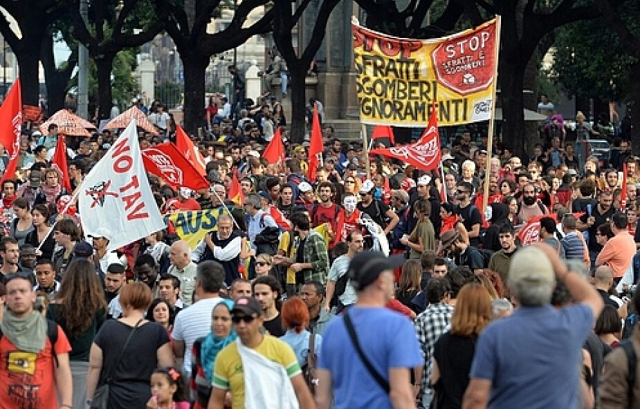 Starcia z policją podczas manifestacji w Rzymie