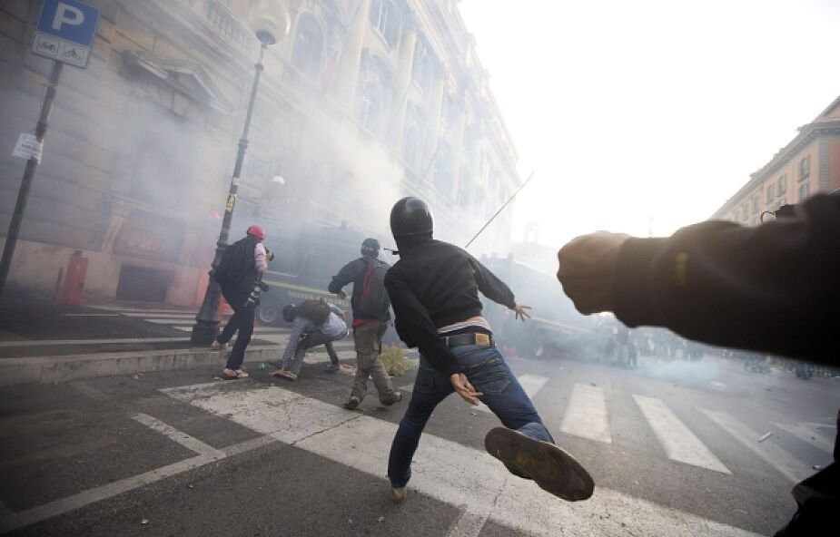 Starcia z policją podczas manifestacji w Rzymie