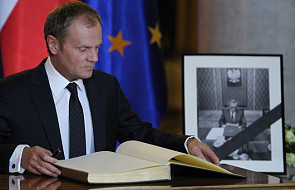 Tusk o Mazowieckim w księdze kondolencyjnej