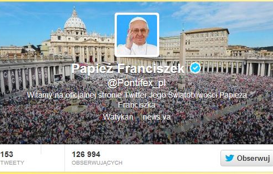 Franciszek na Twitterze o sile miłosierdzia
