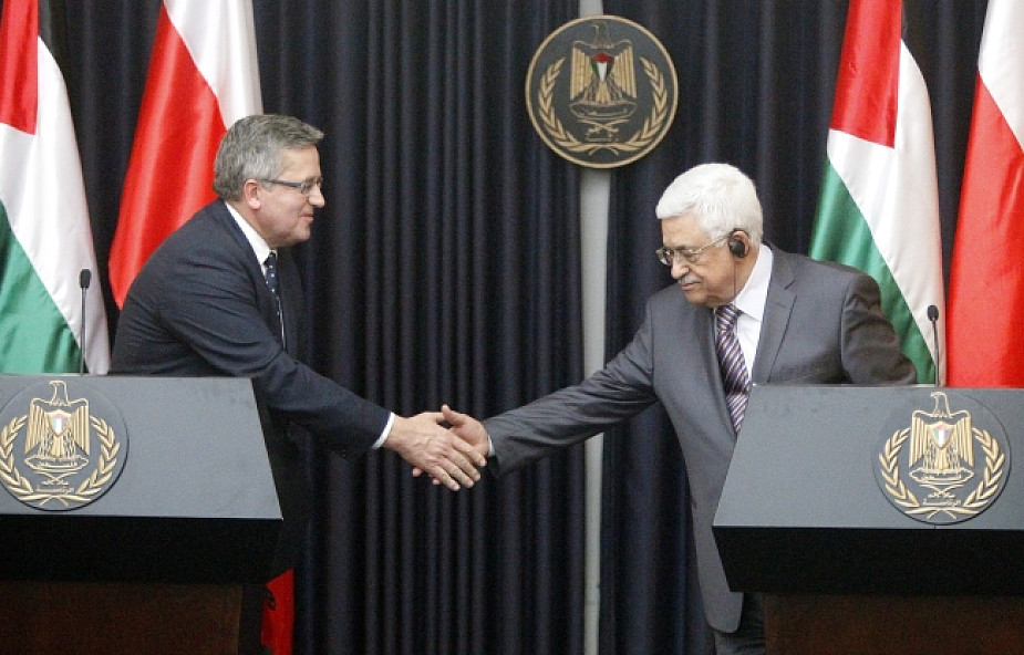 Komorowski i Abbas o pokoju na Bliskim Wsch.