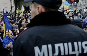 Demonstracja przed ambasadą RP w Kijowie