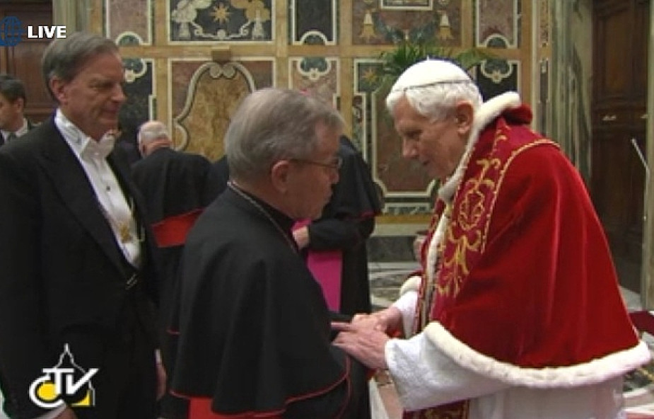 Benedykt XVI - ostatnie spotkanie z kardynałami