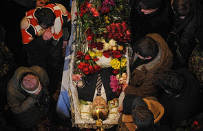 Pogrzeb Białorusina zabitego w Kijowie
