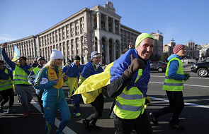 Polacy upamiętnili rocznicę "Biegiem na Majdan"