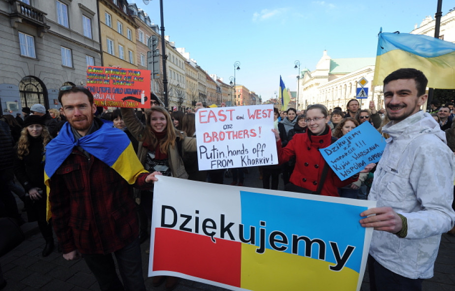 Manifestacje solidarności z Ukrainą w Polsce