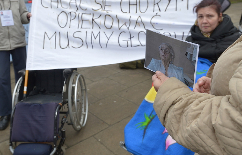 Protest opiekunów osób niepełnosprawnych