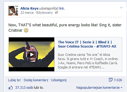 Jak Alicia Keys zareagowała na występ siostry Cristiny - zdjęcie w treści artykułu