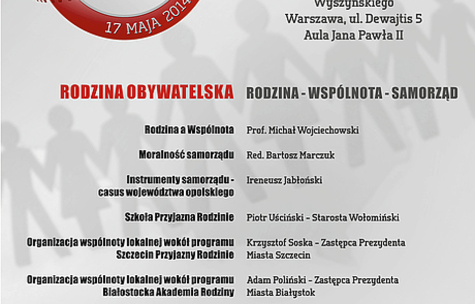 II Kongres Polskiej Rodziny - zaproszenie
