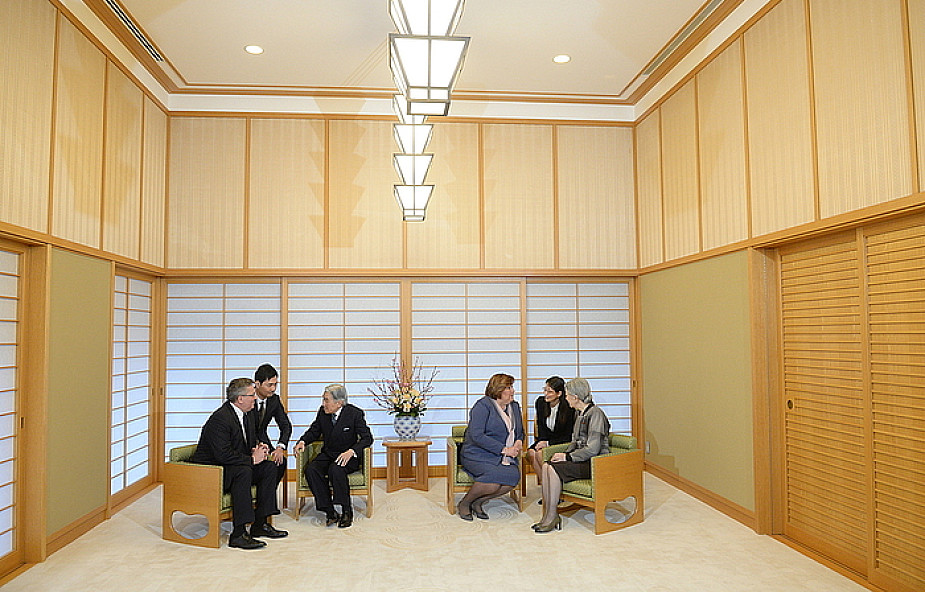 Para prezydencka u japońskiej pary cesarskiej