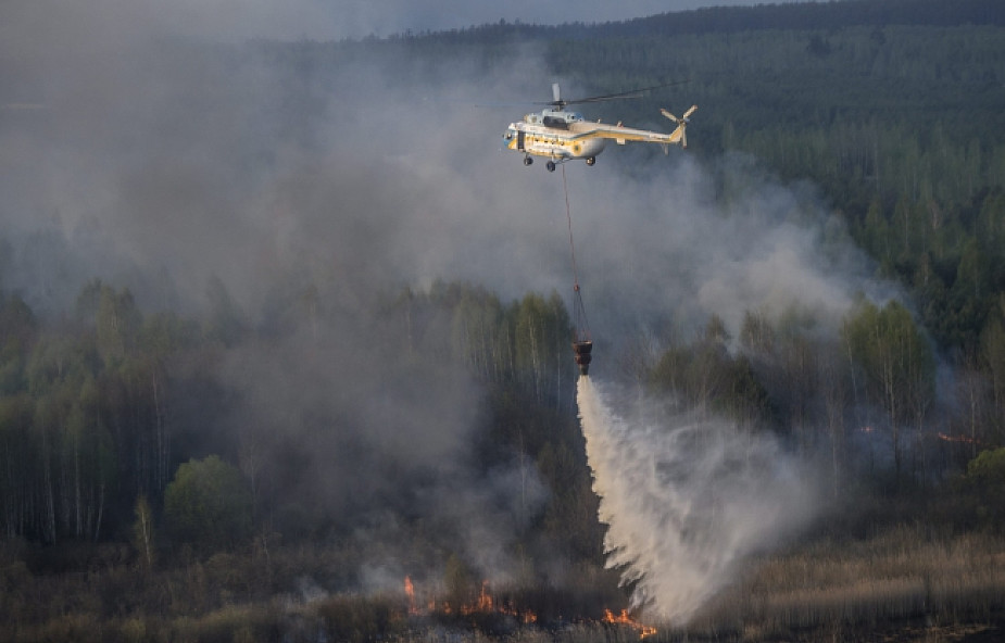Strażacy dogaszają pożar w strefie Czarnobyla