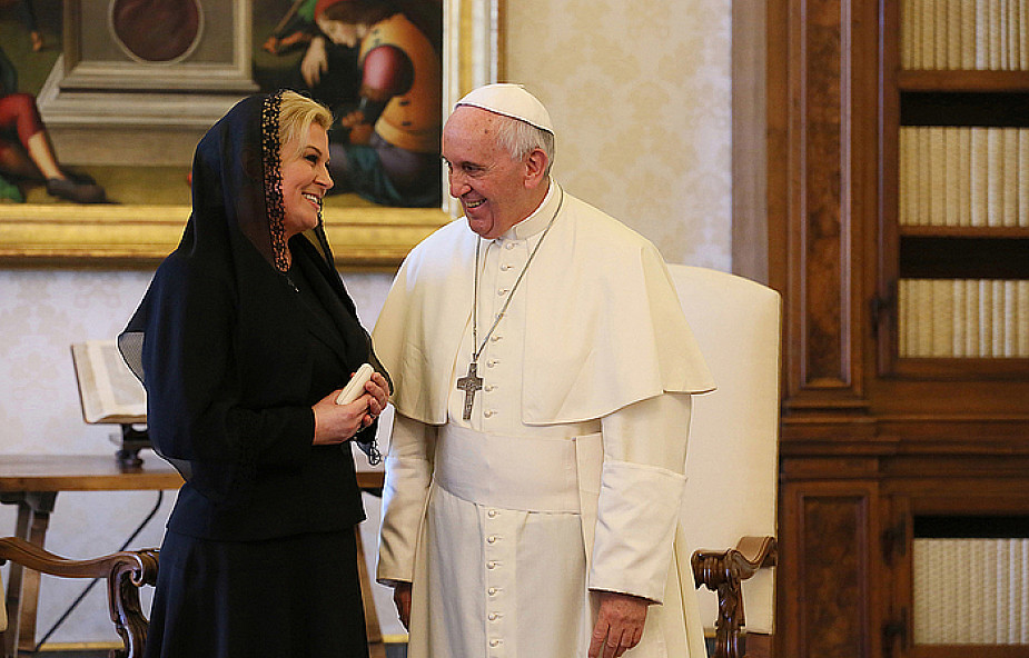 Papież spotkał się z panią prezydent Chorwacji