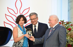Żanna Niemcowa odebrała Nagrodę Solidarności