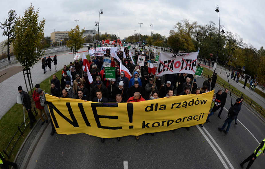 W Warszawie protest przeciw układom CETA i TTIP