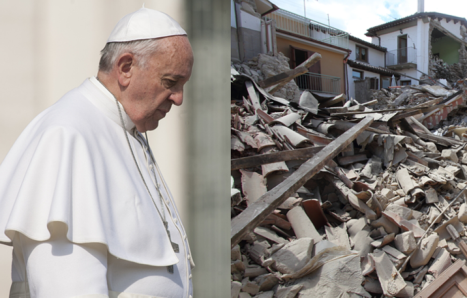 Papież przybył do miejscowości zniszczonej przez trzęsienie ziemi
