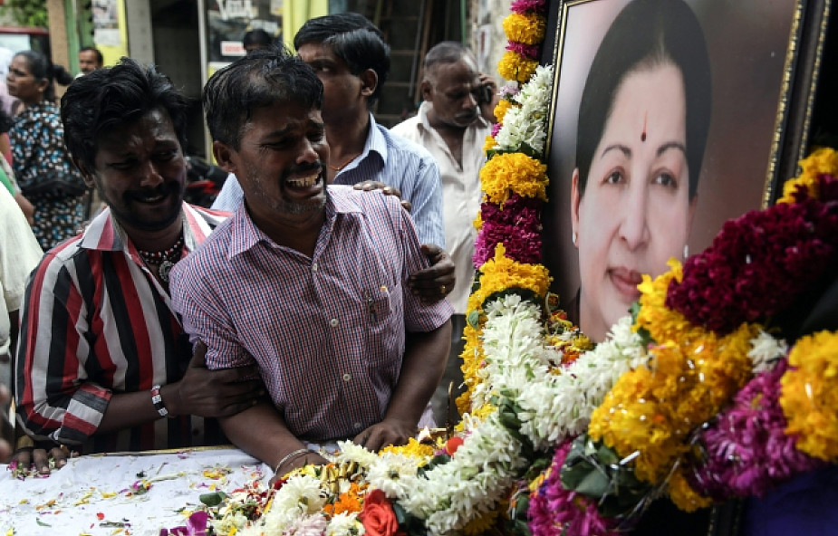 Po śmierci premier Jayalalithy żałoba w Indiach
