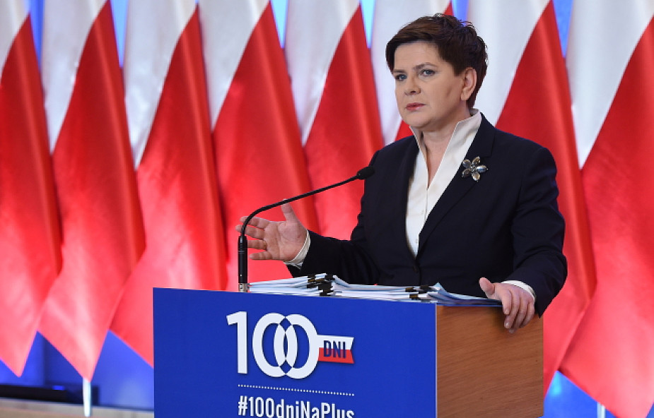 Beata Szydło podsumowuje 100 dni rządu