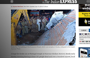 Indie: 79 ofiar pożaru świątyni hinduistycznej