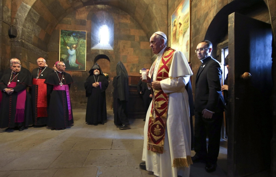Papież i katolikos modlili się w Chor Wirap