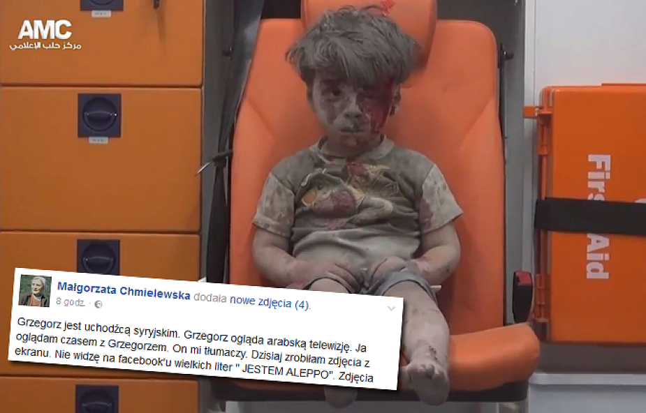 S. Chmielewska: nie widzę na Facebook'u "jestem Aleppo"